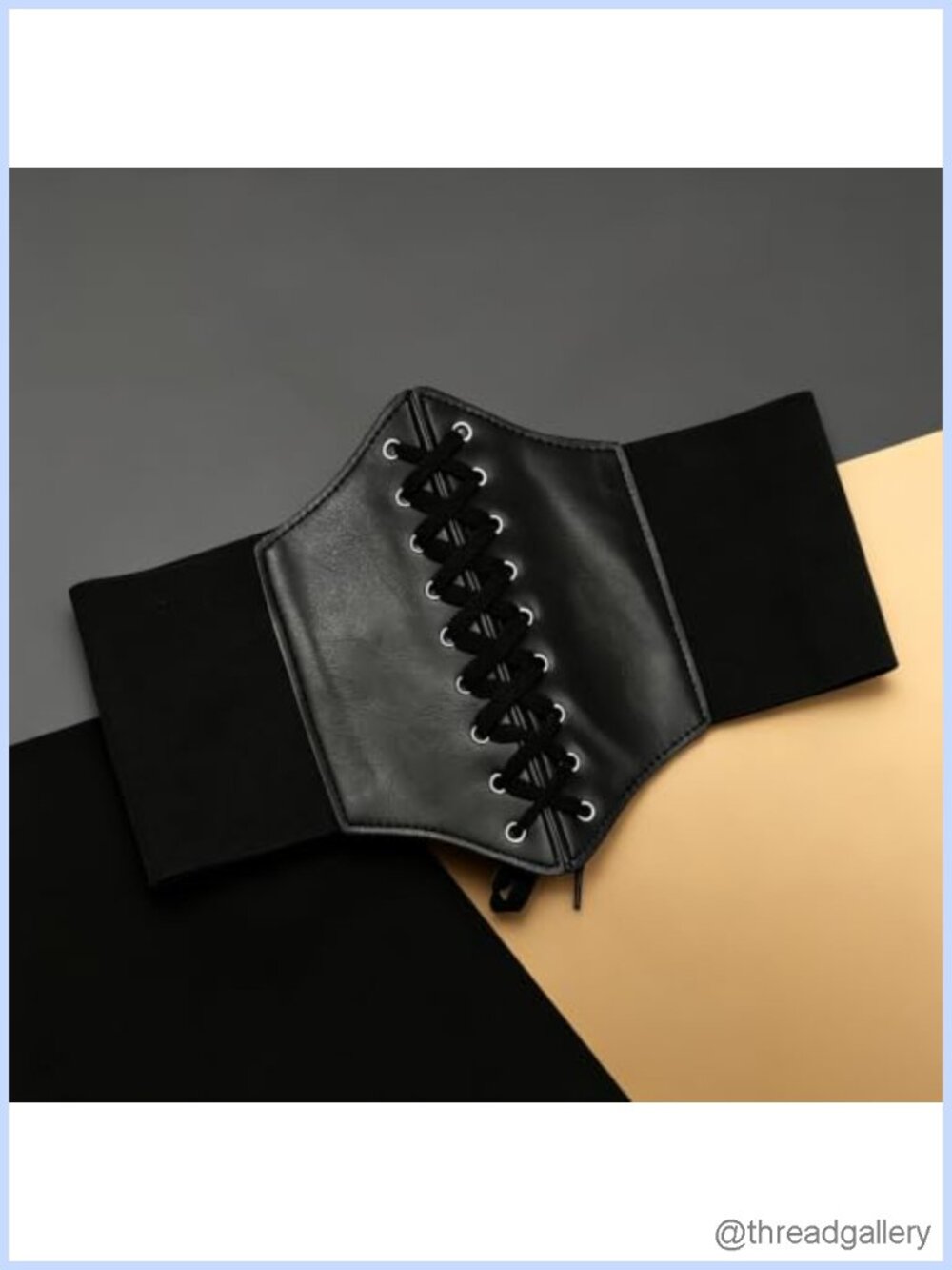 Wide Waistband Belt Adjustable PU Corset Elastic Waist Cincher for Dresses